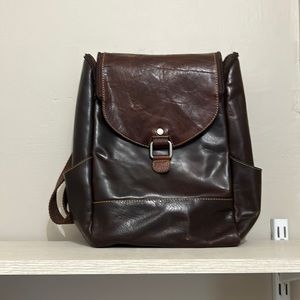 Leather backpack